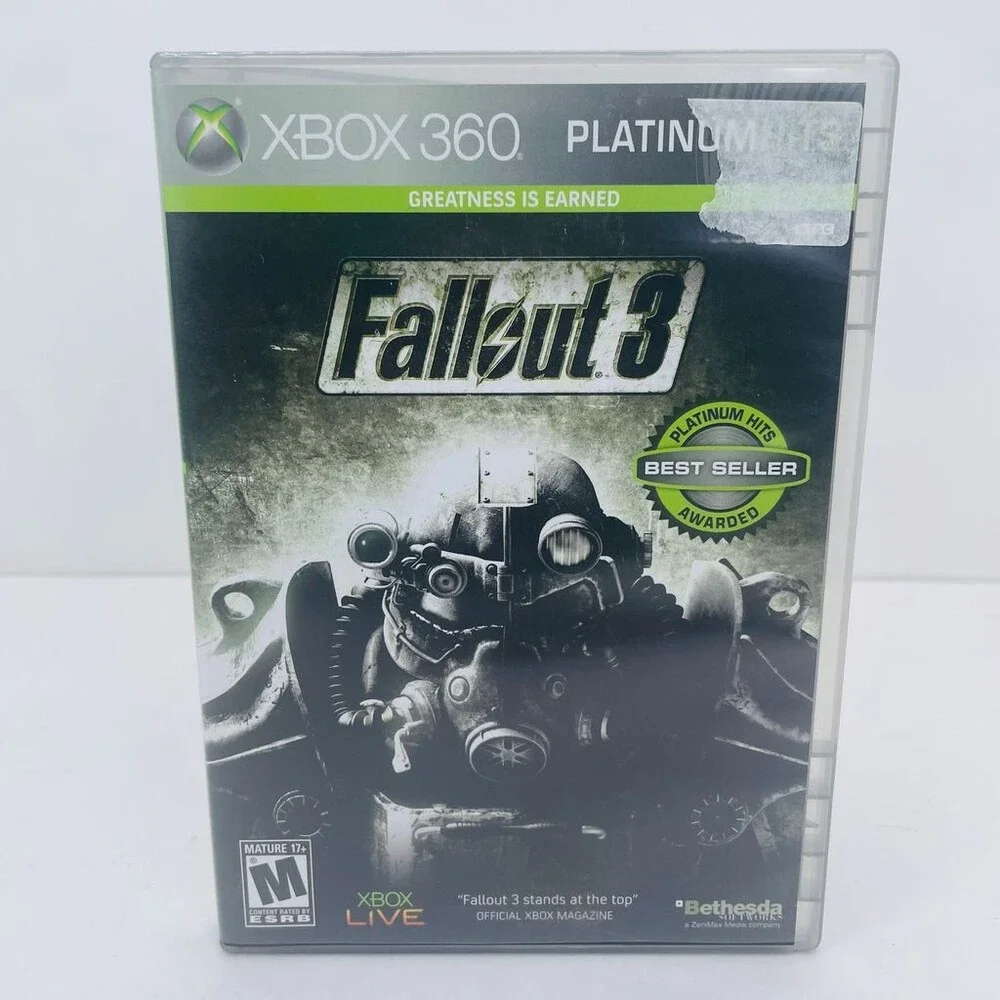 Fallout 3 Platinum Hits (Xbox 360, 2008) Best Seller Complete W/ Manual